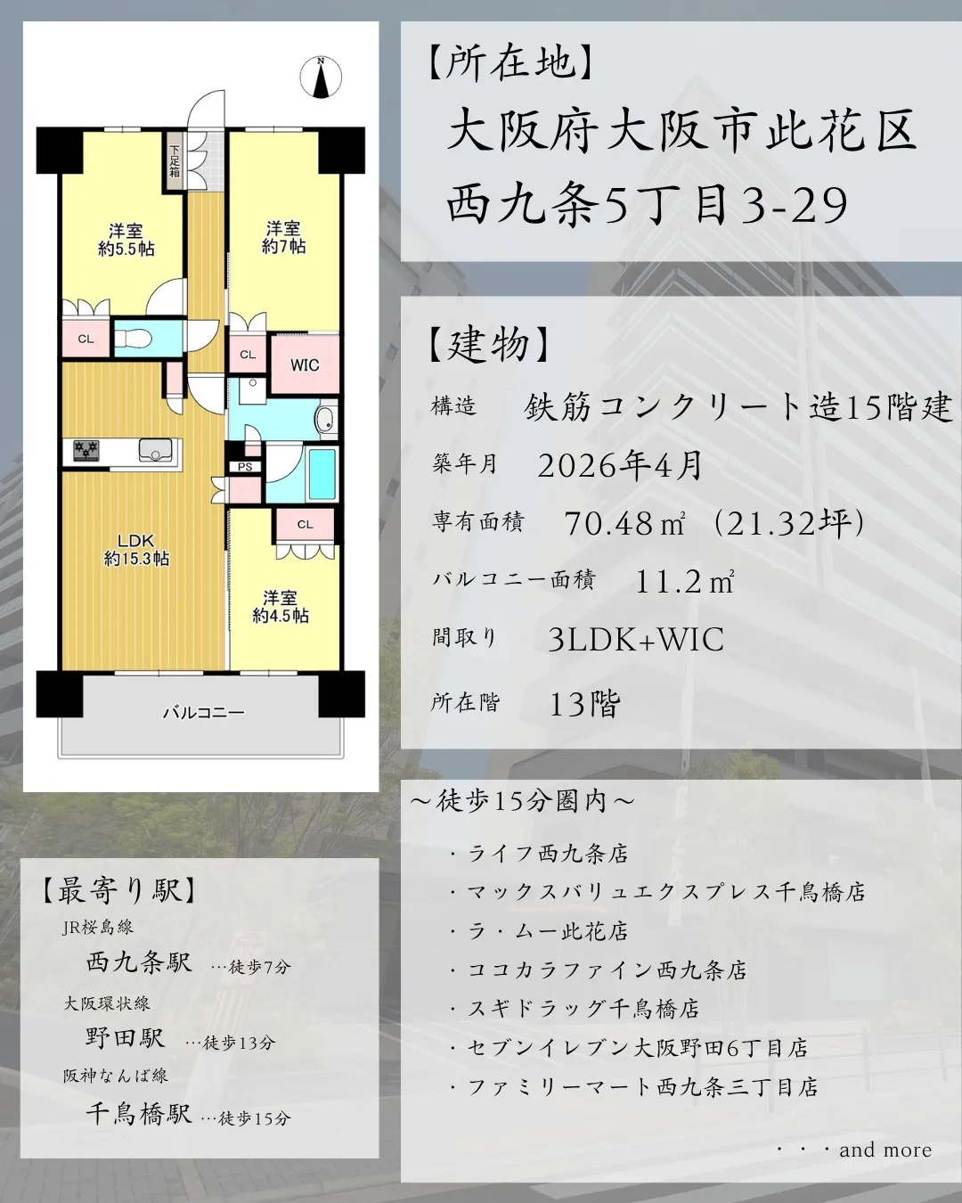 🏙️✨【西九条駅徒歩7分】築浅×高層階の贅沢な住まい🌇