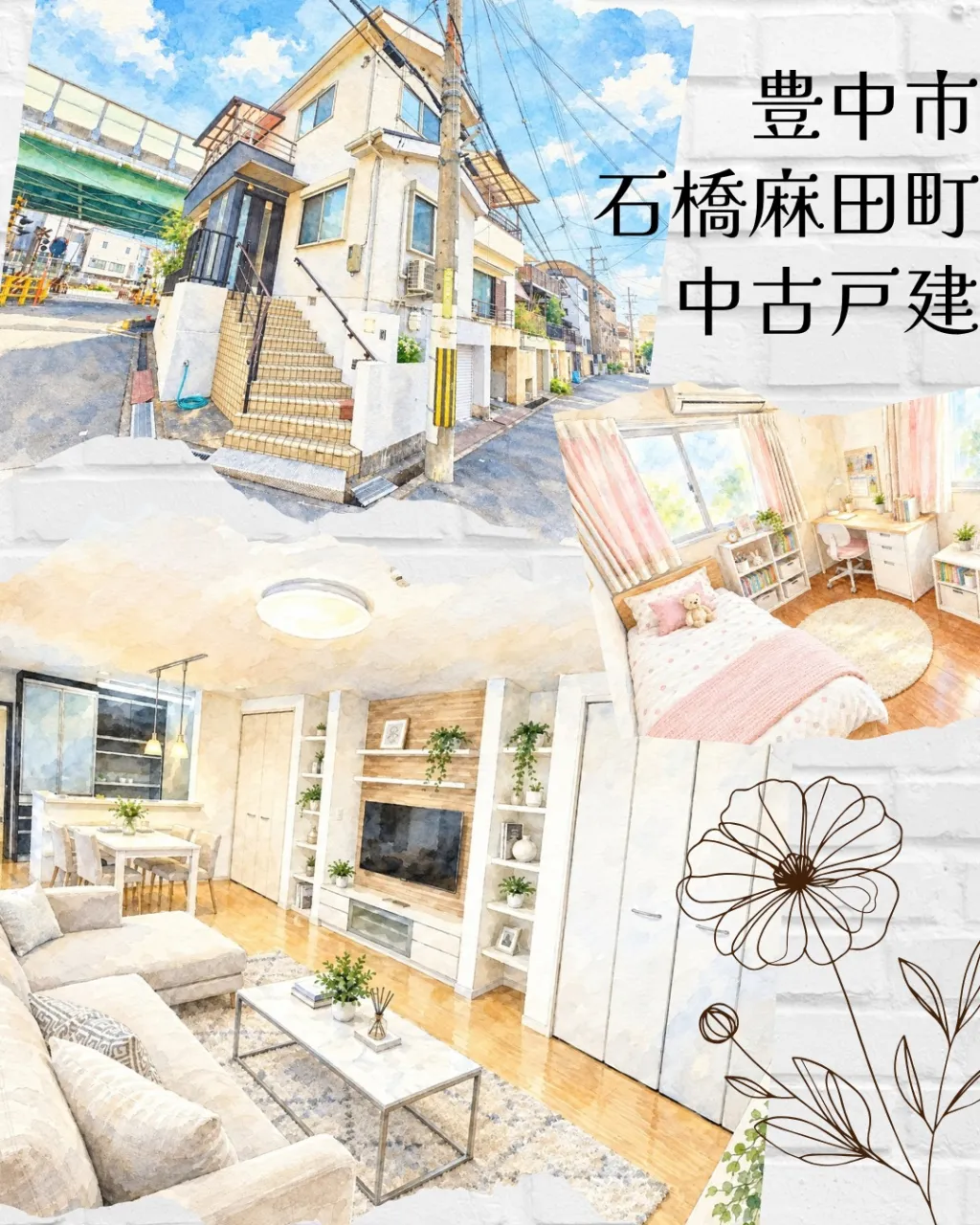 ✨【豊中市石橋麻田町】駅徒歩7分！リフォーム済みで快適な3L...