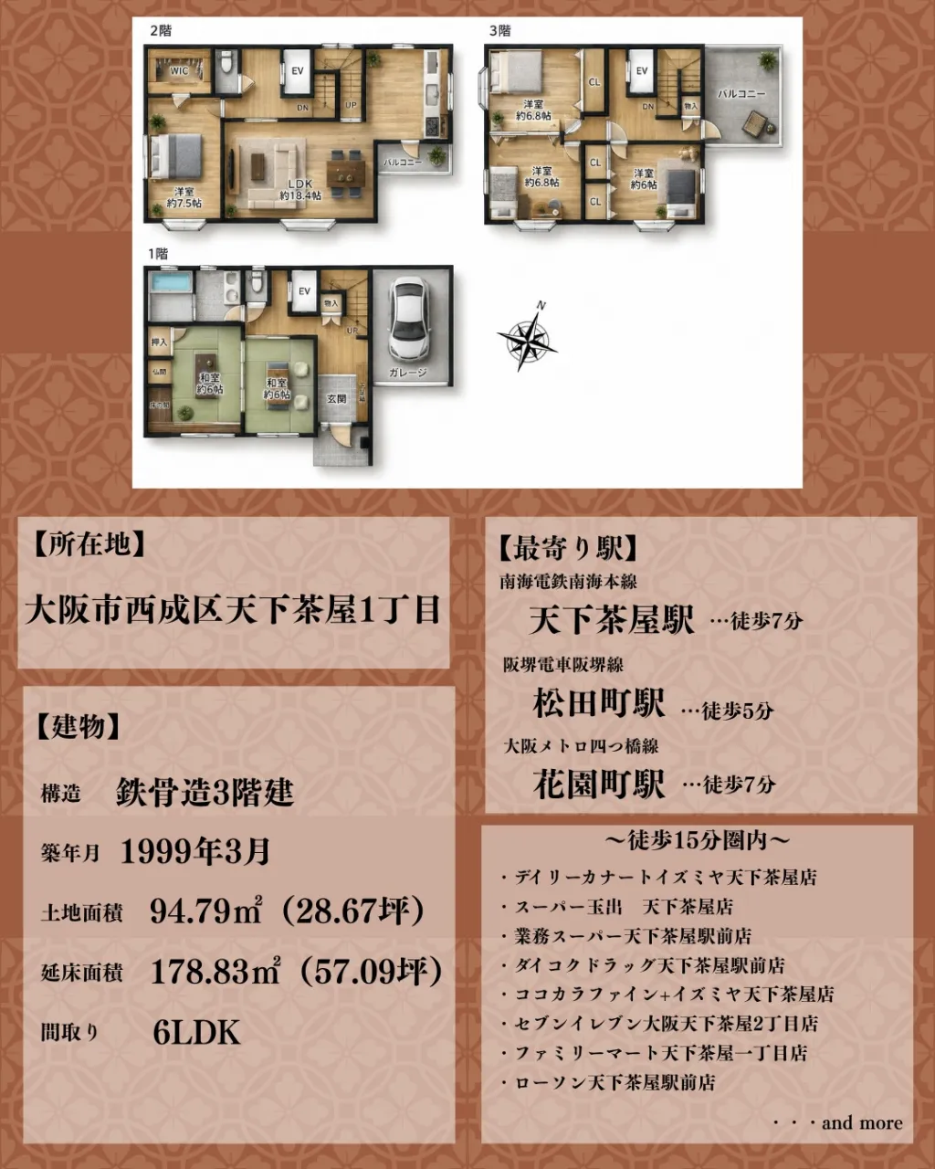 🏠✨【天下茶屋駅 徒歩7分】ご家族みんながゆったり暮らせる!...